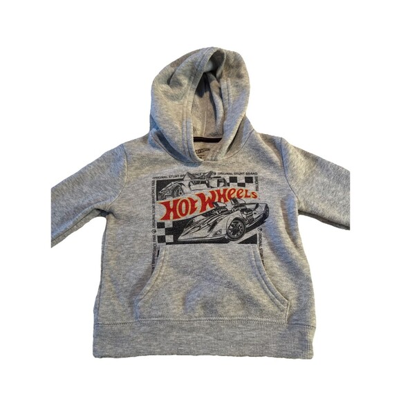 Hot Wheels Boys Hoodie Mattel Gray 2T - Picture 1 of 5